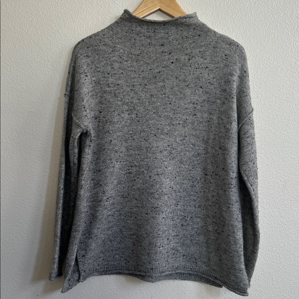MADEWELL Donegal Whitworth Textured Graphite Mockneck Sweater Women's Size Small - Picture 5 of 12